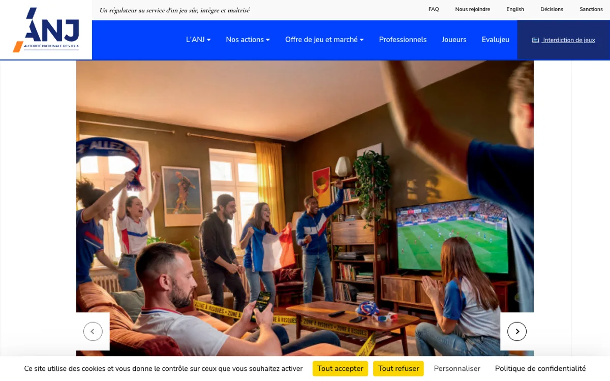 Site officiel de l’Autorité Nationale des Jeux (anj.fr) — registre des opérateurs agréés et liste noire.
